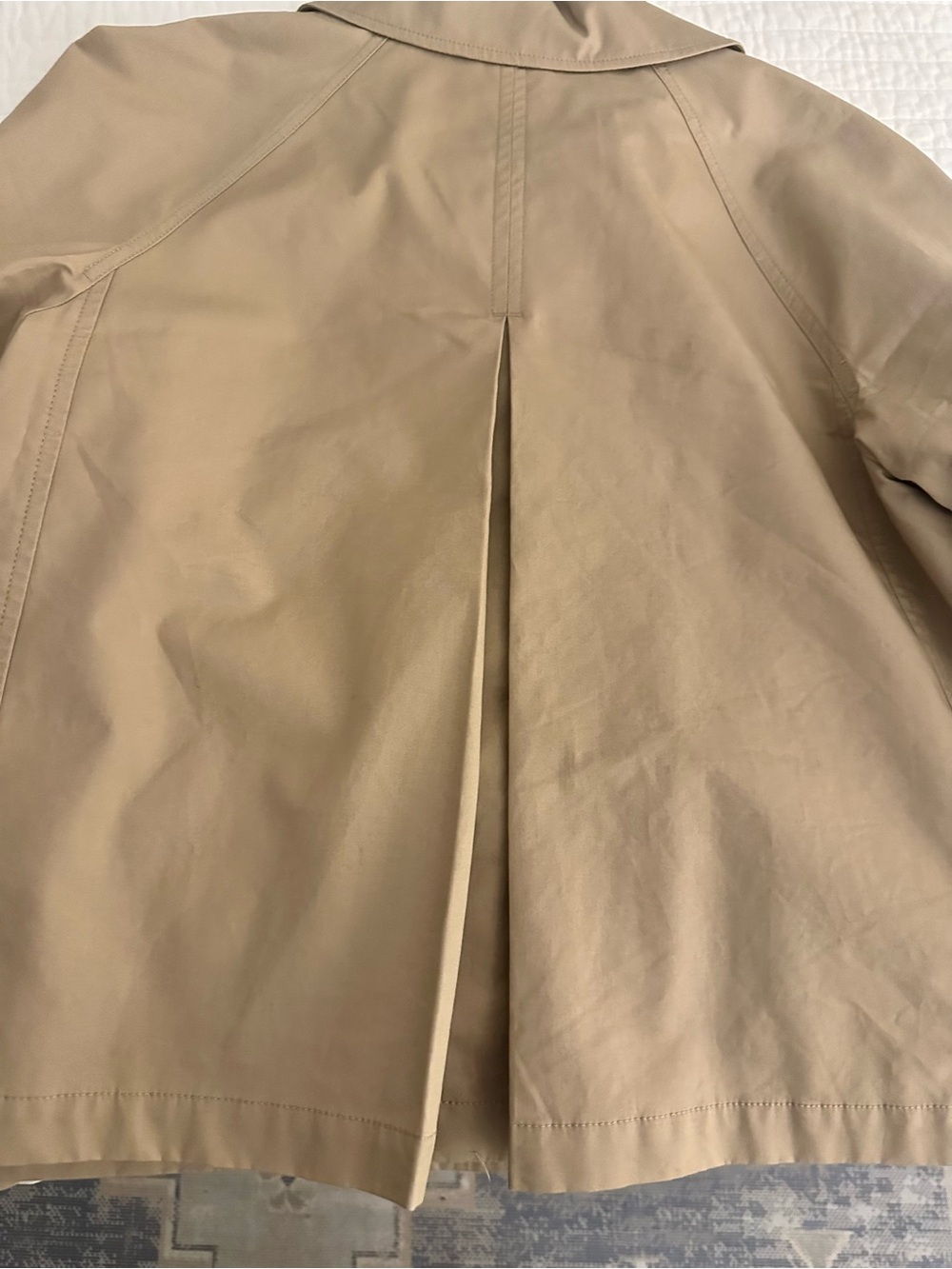 J. Crew Khaki Button-Front Trench Jacket - Picture 6 of 7